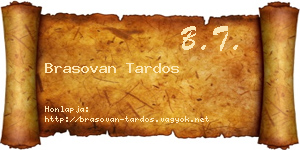 Brasovan Tardos névjegykártya